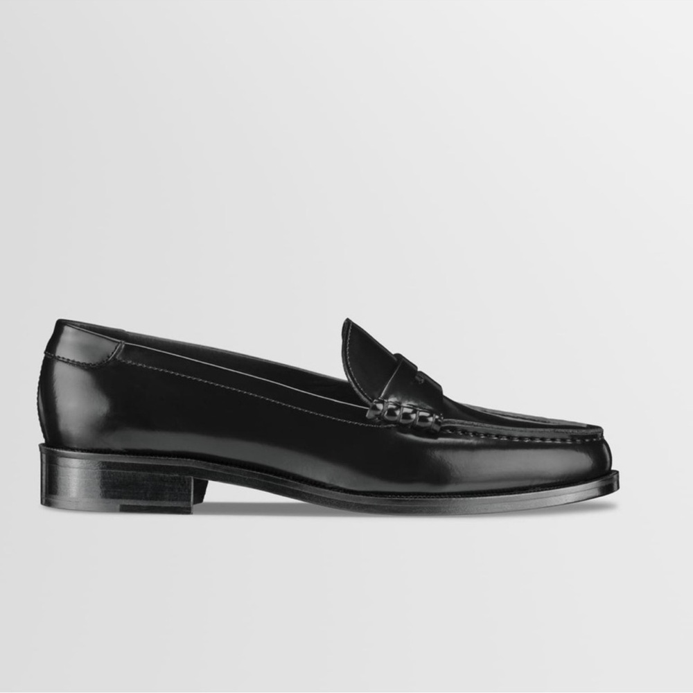 KOIO Brea Sleek Black Leather Loafers